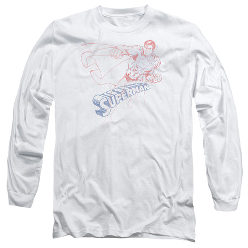 Superman Sketch Long Sleeve T-Shirt