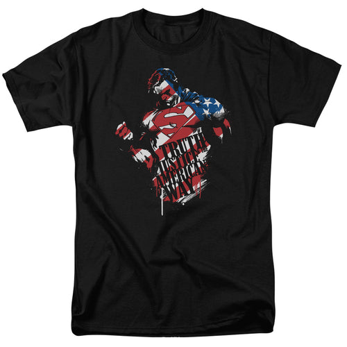 Superman The American Way Text T-Shirt