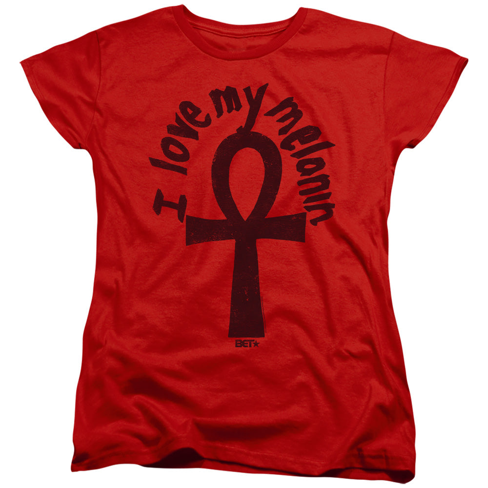 BET I Love My Melanin Womens T-Shirt