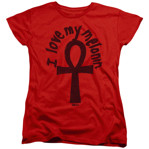 BET I Love My Melanin Womens T-Shirt