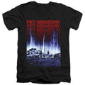 Pet Sematary Repeating Logo V-Neck T-Shirt