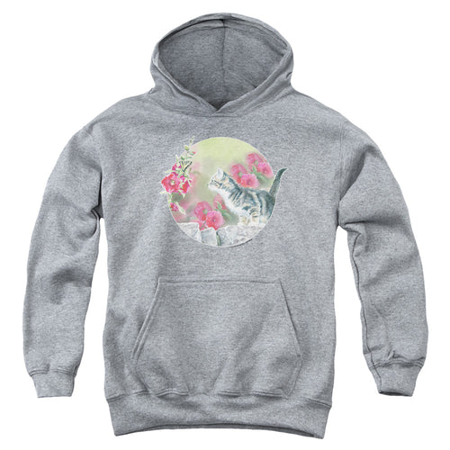 Wild Wings Kitten Flowers Youth Hoodie