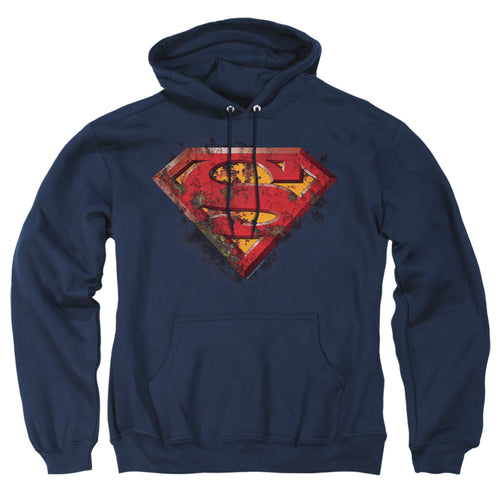 Superman Rusted Shield Pullover Hoodie