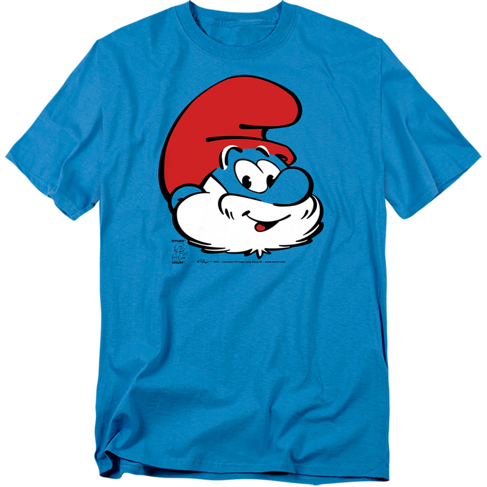 The Smurfs Papa Smurf Head T-Shirt