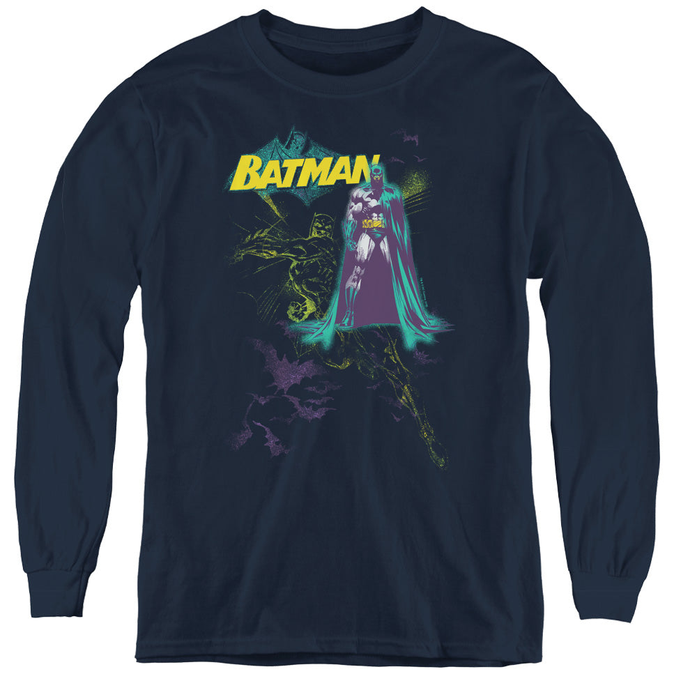 Batman Bat Spray Youth Long Sleeve T-Shirt