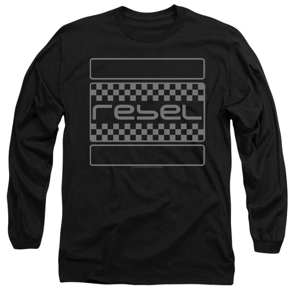 Honda Rebel Checkers Grey Long Sleeve T-Shirt