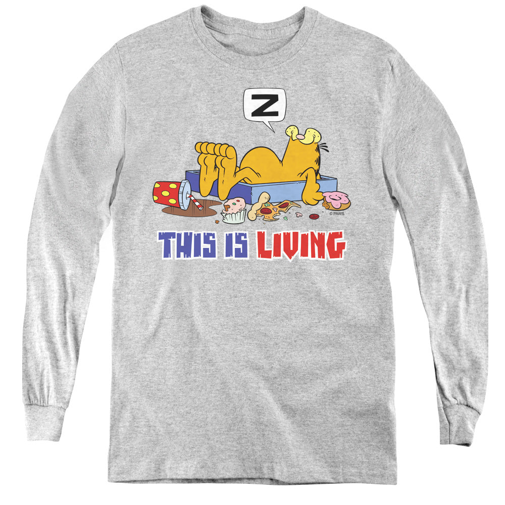Garfield This Is Living Youth Long Sleeve T-Shirt