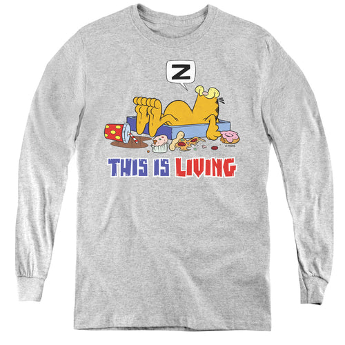 Garfield This Is Living Youth Long Sleeve T-Shirt