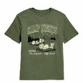 Camp Nights Garfield youth t-shirt in military green