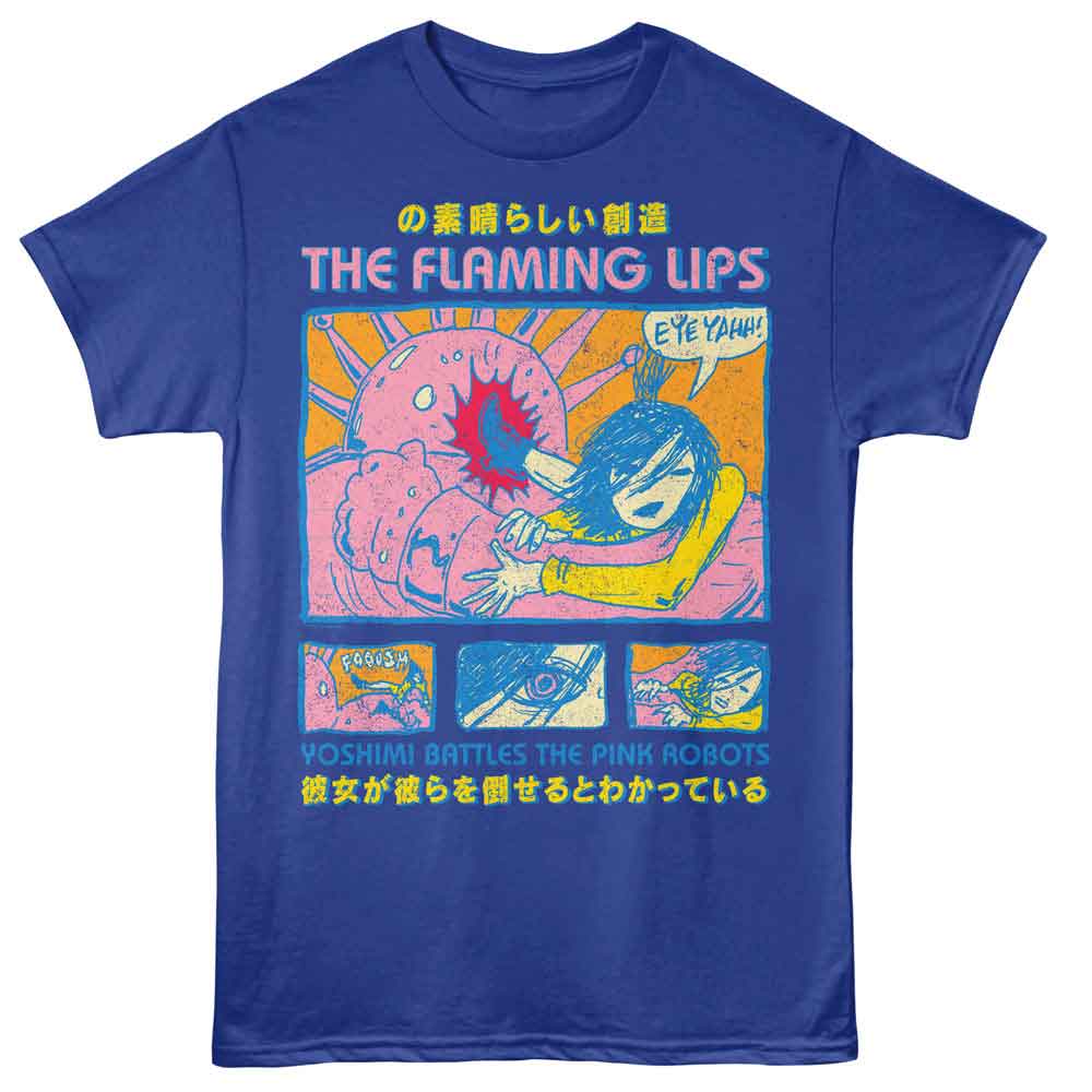 Yoshimi Comic The Flaming Lips t-shirt in royal blue