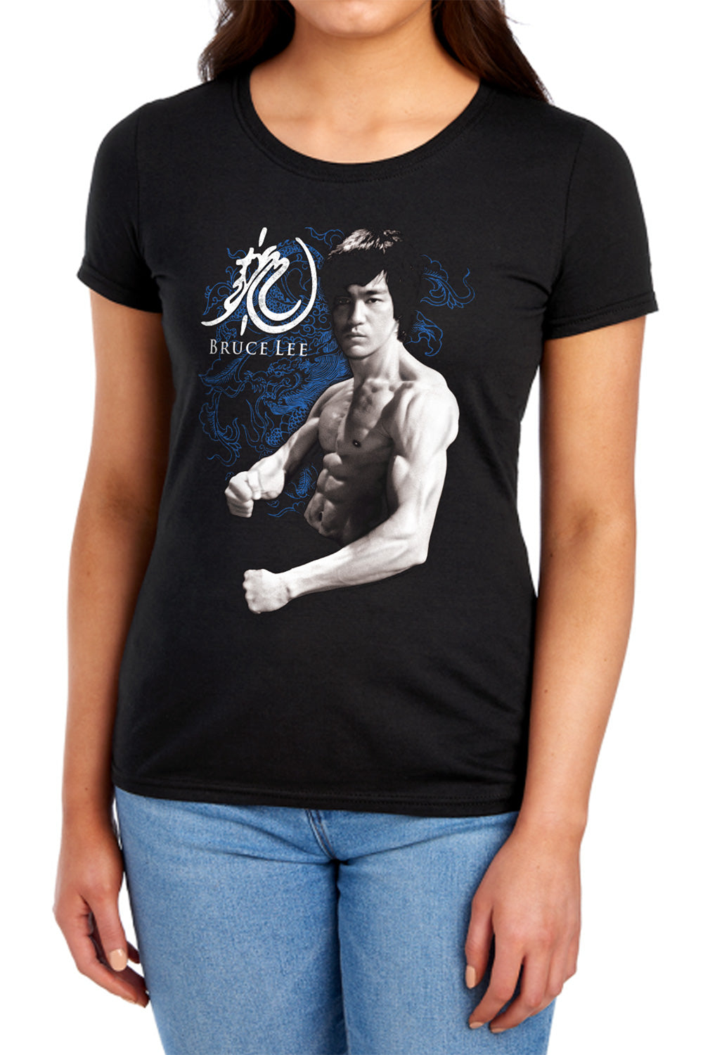 Bruce Lee Dragon Stance Womens T-Shirt