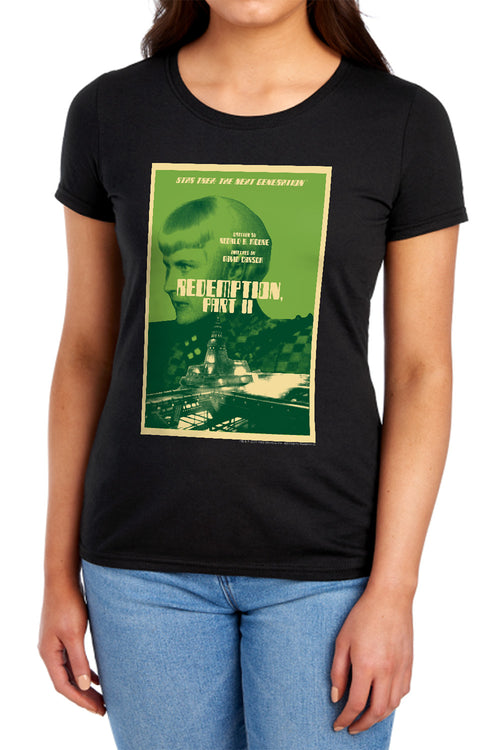 Star Trek Redemption Part II Black Womens T-Shirt