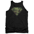 Superman Camo Logo Black Tank Top