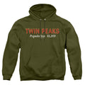 Twin Peaks Population Military Green Pullover Hoodie