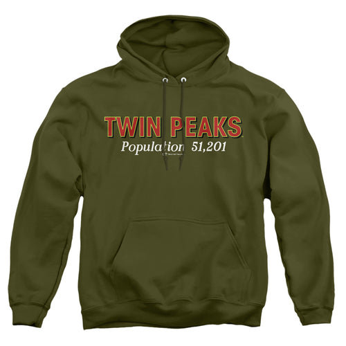 Twin Peaks Population Military Green Pullover Hoodie