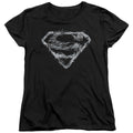 Superman Smoking Shield Womens T-Shirt