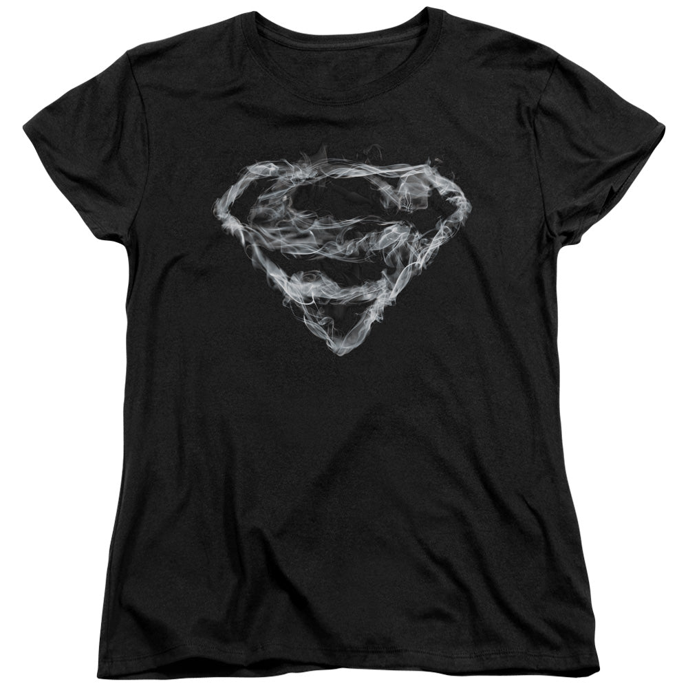Superman Smoking Shield Womens T-Shirt