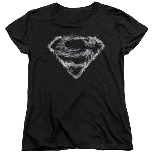 Superman Smoking Shield Womens T-Shirt