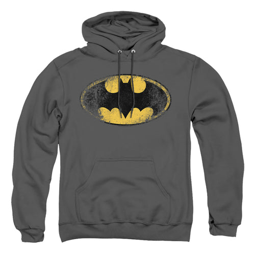 Batman Destroyed Logo Pullover Hoodie