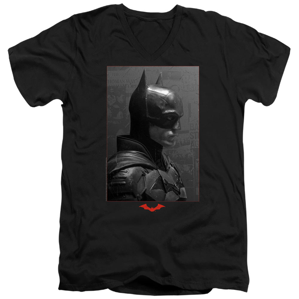 The Batman Worn Portrait V-Neck T-Shirt