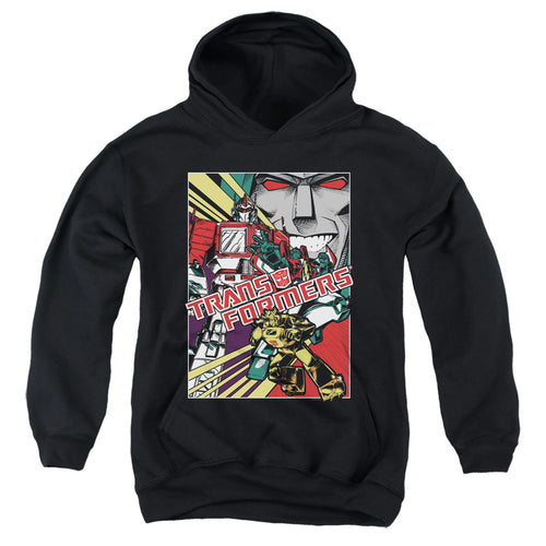 Transformers Comic Poster Youth Hoodie