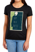 Star Trek Ship in a Bottle Black Womens T-Shirt