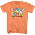 Cassette Collage MTV t-shirt in cantaloupe