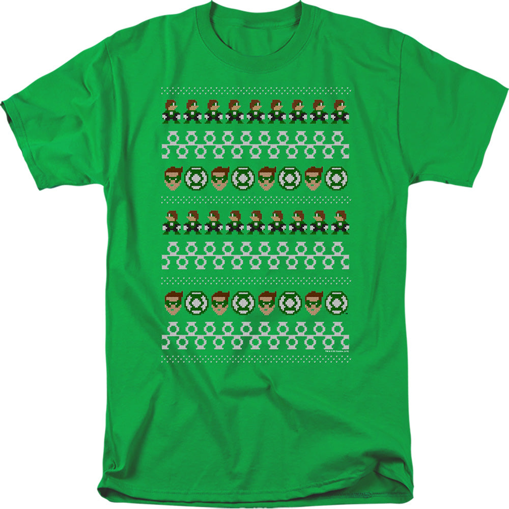 Green Lantern Ugly Christmas Sweater Pattern T-Shirt