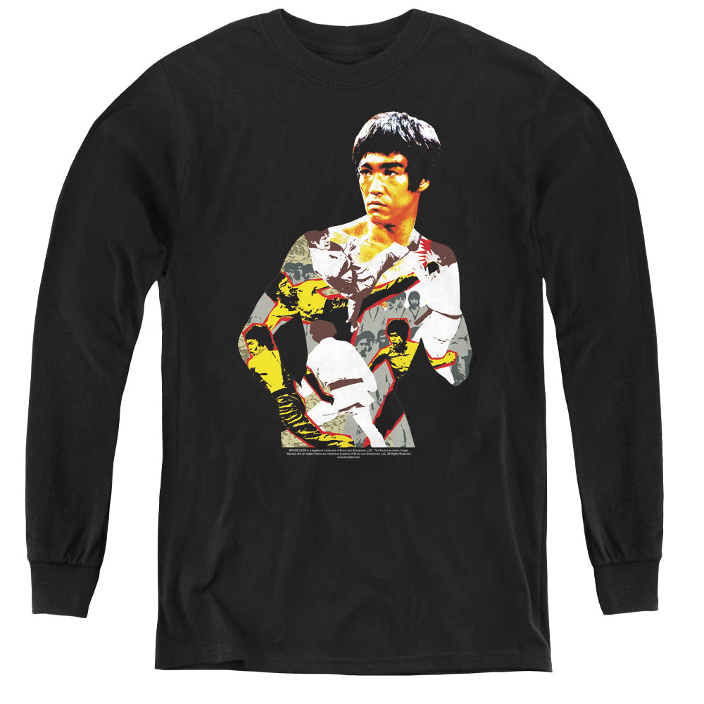 Bruce Lee Body of Action Youth Long Sleeve T-Shirt