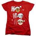 Paw Patrol Chase Marshall Rubble Christmas Santa Hats Womens T-Shirt