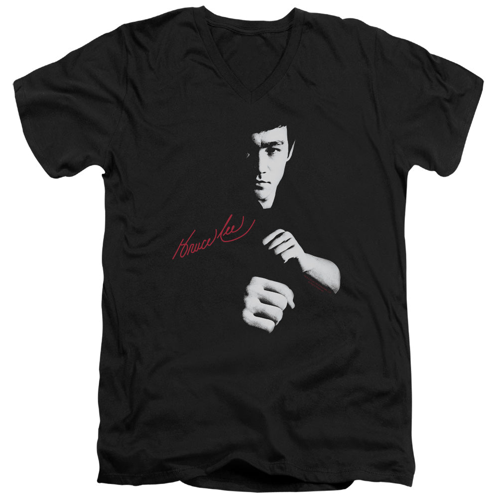 Bruce Lee The Dragon Awaits V-Neck T-Shirt