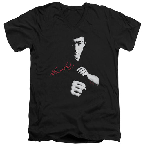 Bruce Lee The Dragon Awaits V-Neck T-Shirt