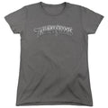 The Three Stooges Metallic Logo Womens T-Shirt