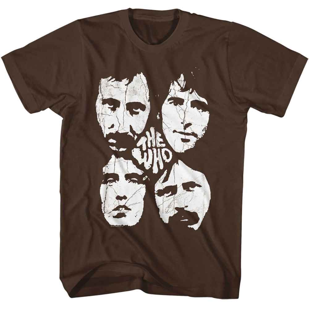 Faces The Who t-shirt in dark chocolate