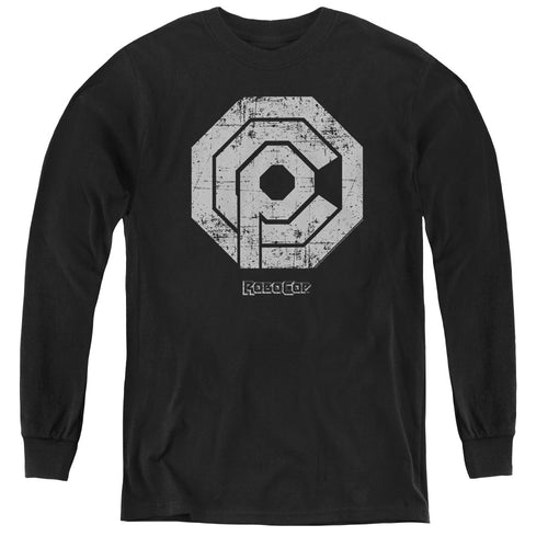 RoboCop Distressed OCP Logo Youth Long Sleeve T-Shirt