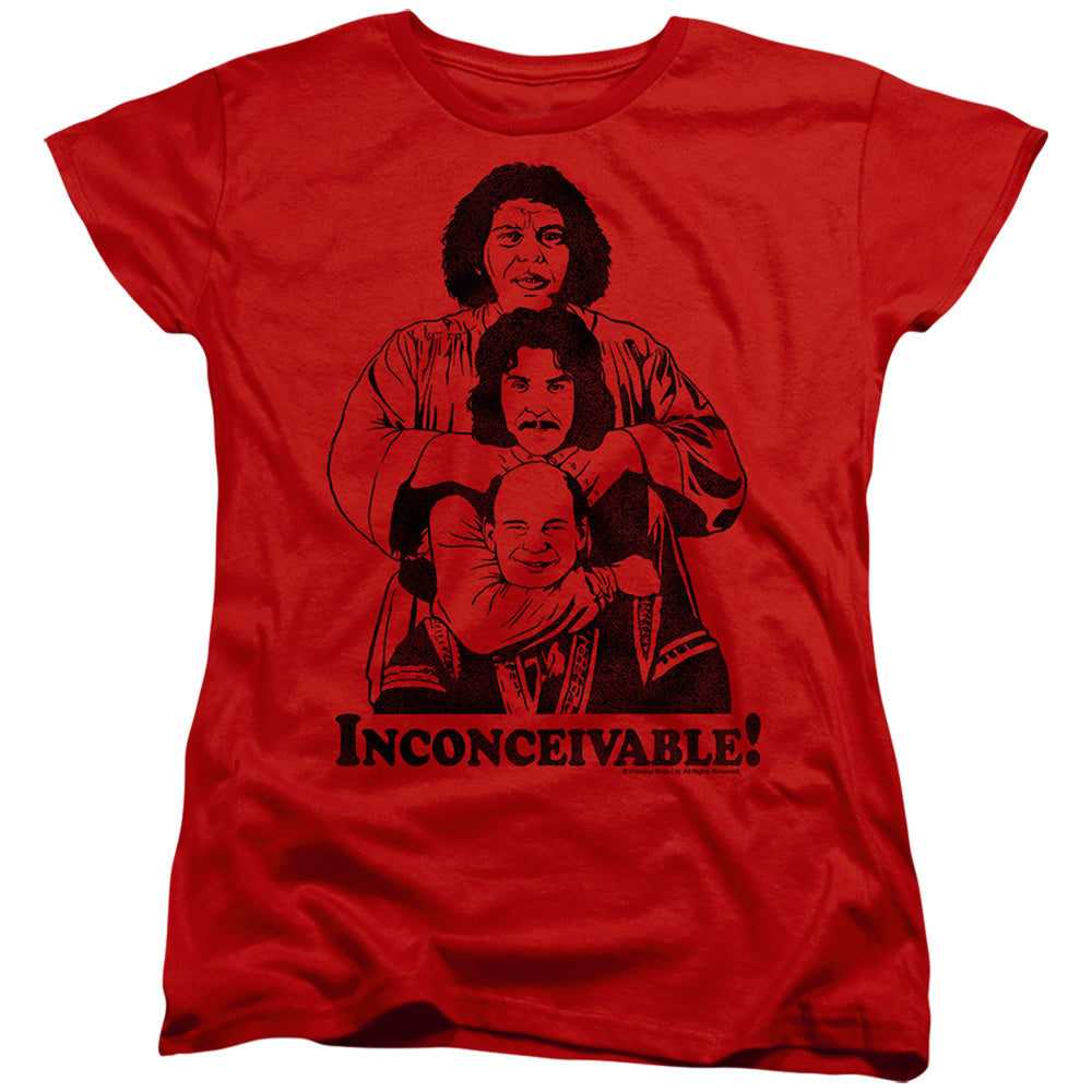 The Princess Bride Inconceivable Trio Red Womens T-Shirt