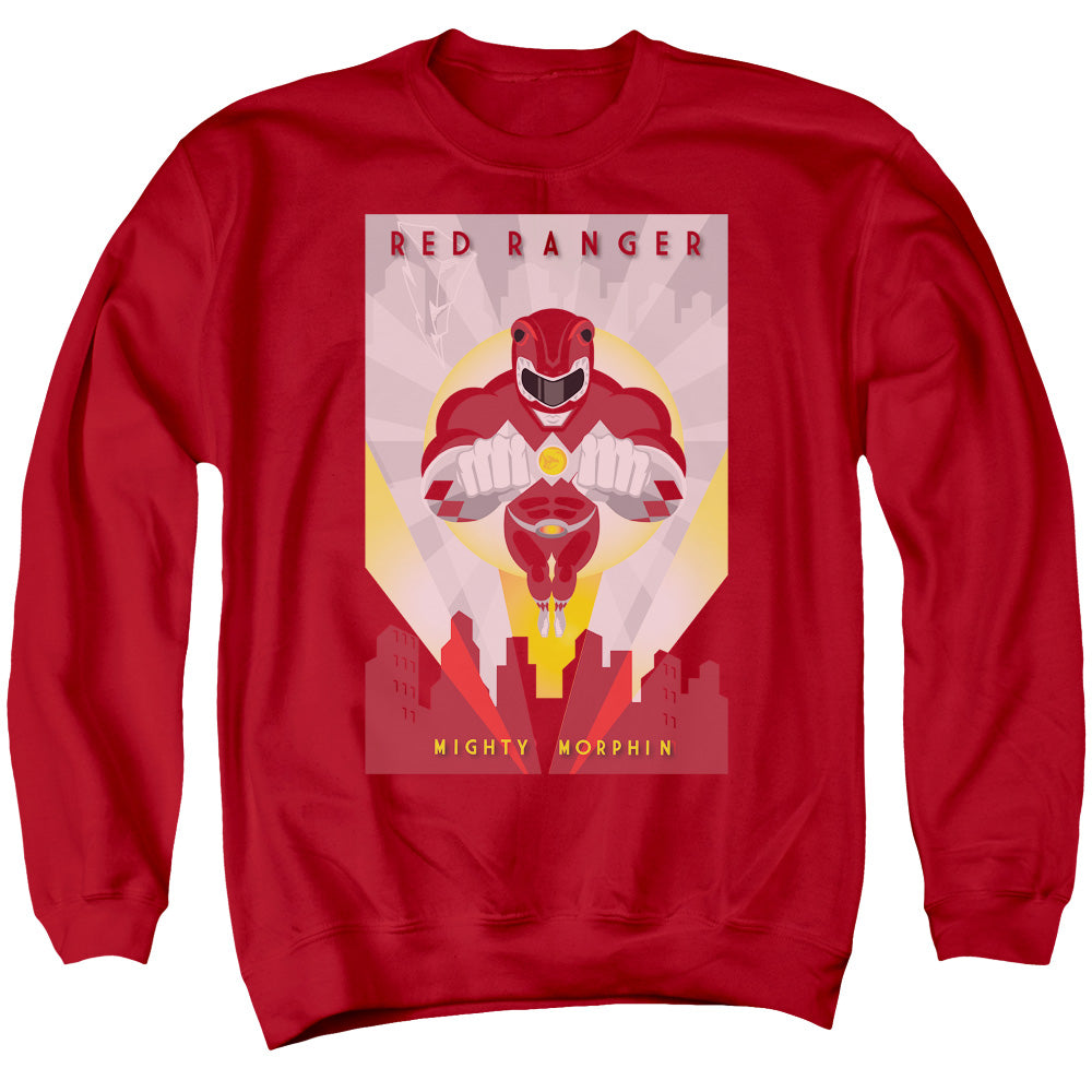 Mighty Morphin Power Rangers Red Deco Crewneck Sweatshirt