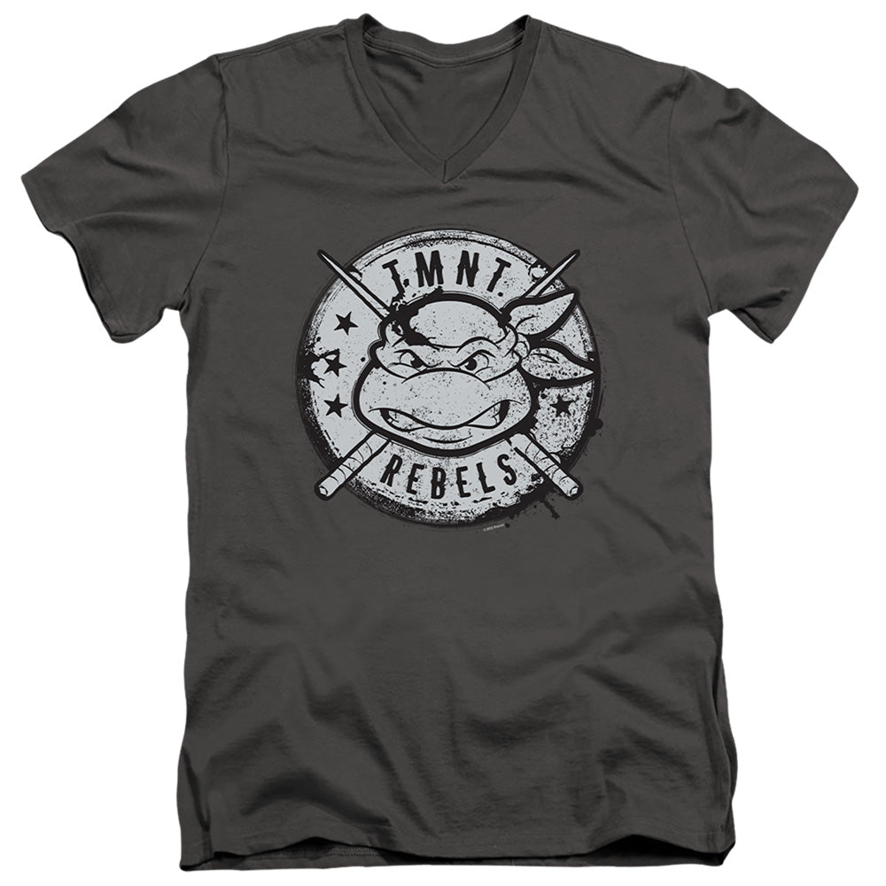 Teenage Mutant Ninja Turtles Rebels Distressed Logo V-Neck T-Shirt