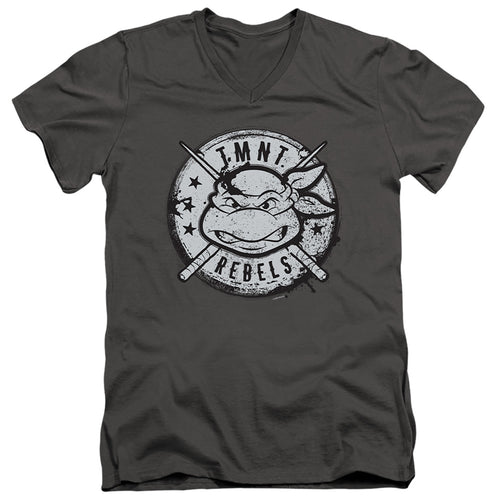 Teenage Mutant Ninja Turtles Rebels Distressed Logo V-Neck T-Shirt