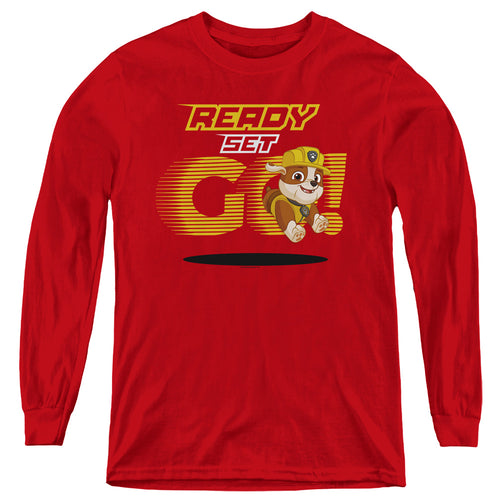Paw Patrol Ready Set GO! Rubble Youth Long Sleeve T-Shirt