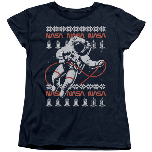 NASA Astronaut Ugly Christmas Womens T-Shirt