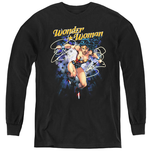 Wonder Woman Starburst Youth Long Sleeve T-Shirt
