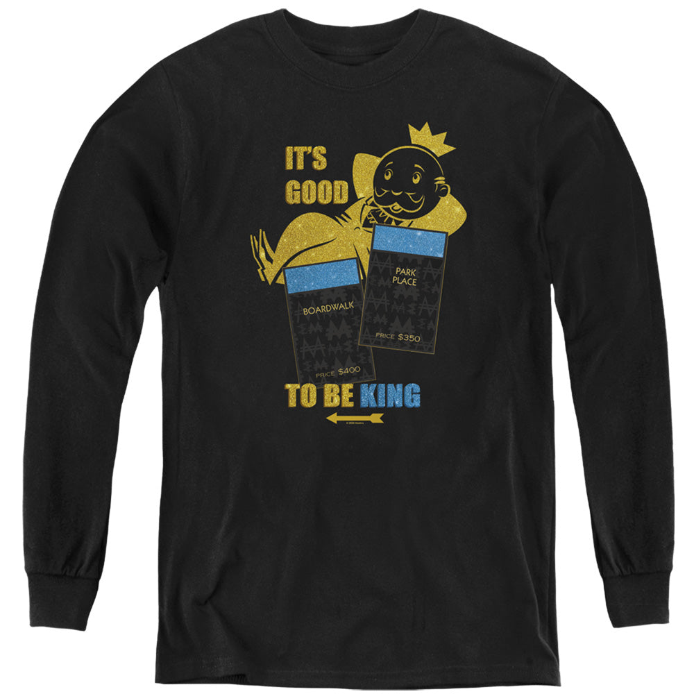 Monopoly Its Good to Be King No Logo Youth Long Sleeve T-Shirt