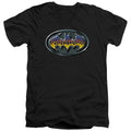Batman Hot Rod Shield V-Neck T-Shirt