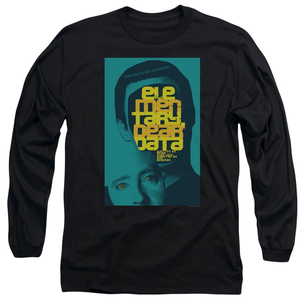Star Trek Elementary Dear Data Black Long Sleeve T-Shirt