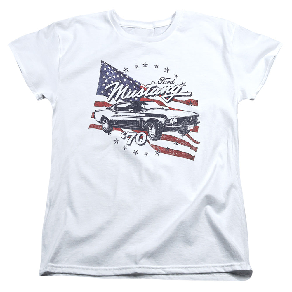 Ford 70 Mustang Womens T-Shirt