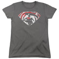 Batman v Superman Super Splatter Logo Womens T-Shirt