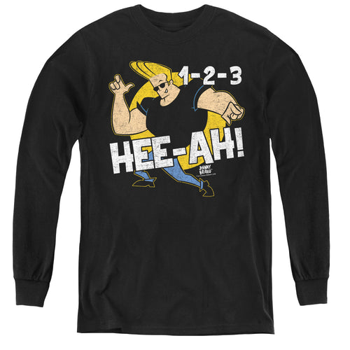 Johnny Bravo 123 Youth Long Sleeve T-Shirt