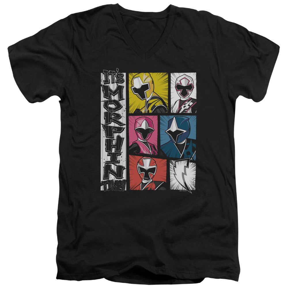 Power Rangers: Ninja Steel Its Morphin Time V-Neck T-Shirt