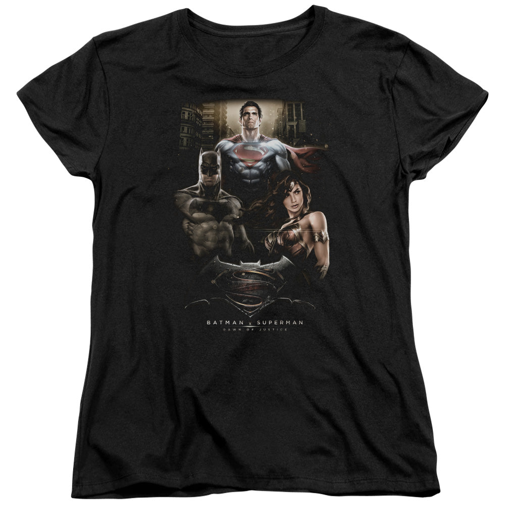 Batman v Superman Thre Three Womens T-Shirt